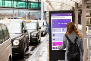 Large interactive passenger information displays for Heathrow